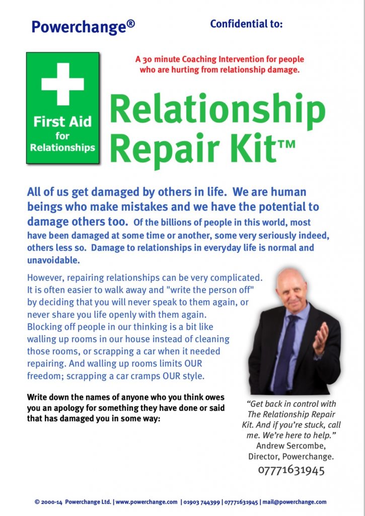 Relationship Repair Kit Worksheet | Powerchange
